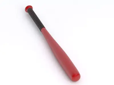Baseball Bat Red 3D model