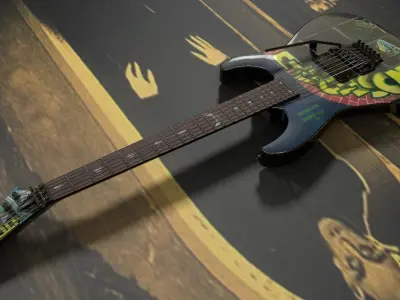 Kirk Hammett - LTD Nosferatu Low-poly 3D model