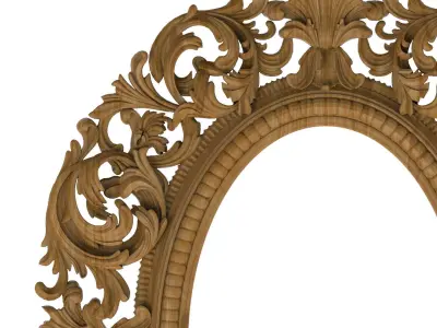 Carved picture frame STL 3D model 74