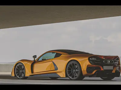 Car Lighting Scene Low-poly 3D model