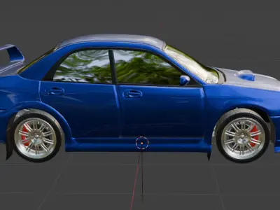 Realistic sports car 3D model High poly and low poly Low-poly 3D model