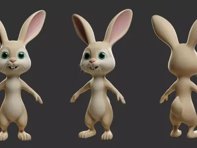 Rabbit  Stylize II Cartoon Low-poly 3D model