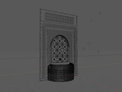 Moroccan fountain 3D model