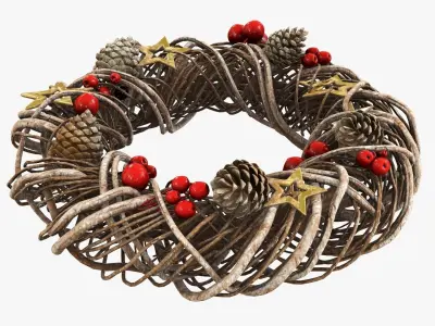 Wreath Christmas 01 3D model