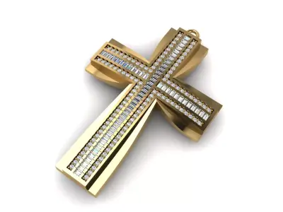 Cross pendant or necklace 3D print model