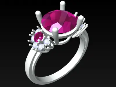 Diamond Ring - Womens Rings - N814205 3D print model