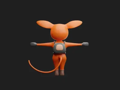 Rabbit Stylish Character 3D model