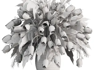 Flower In Vase  21 3D model