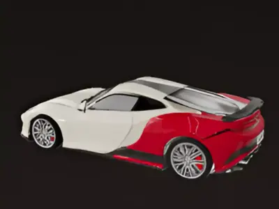 Ferrari Superfast Low-poly 3D model