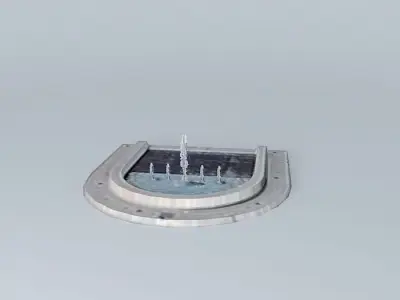 Source 2 solar powered fountain Free 3D model