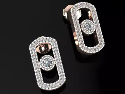 Messika Earrings 3D print model get