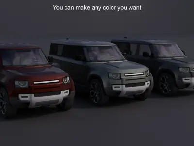 Generic Luxury SUV 10 Low-poly 3D model