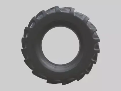 Farmtractortiremod 1 Low-poly 3D model