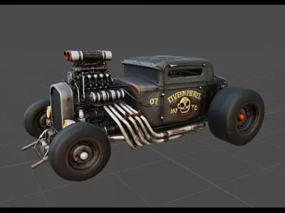 Game Car Model High Quality Low-poly 3D model