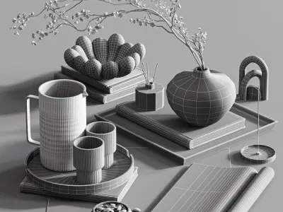Decorative set04 3D model