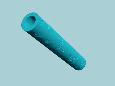 Texture Roll 26 - Kids Draw Negative - Fondant Decoration Maker 3D print model