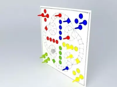 Ludo + Nine Men's Morris Free 3D model