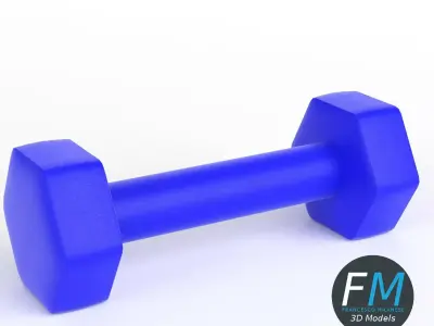 Neoprene dumbbell 3D model