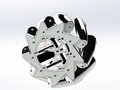 Printable  Mecanum Wheel For mecanum robot Mecanum Wheels 3D print model