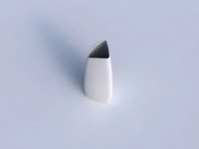 Vase curved tipping triangle with horizontal sections 053 3D print model