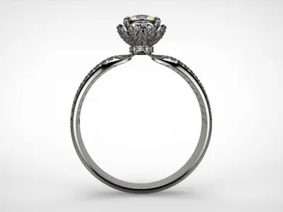Luxury  Engagement Ring High Quality for Women Trend Wedding 3D print model