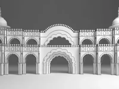 Indian Wedding Stage 3D model 3