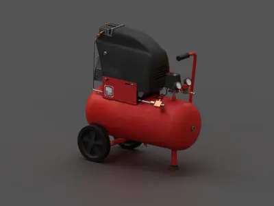 Air compressor 2 Low-poly 3D model