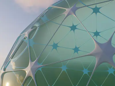 Geodesic Dome Structure Realistic 3D Model for CGI Archviz 3D model