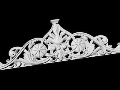 Central decor ornament for furniture 3D model 1025