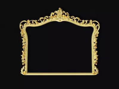carved frame for mirror 3D model shop