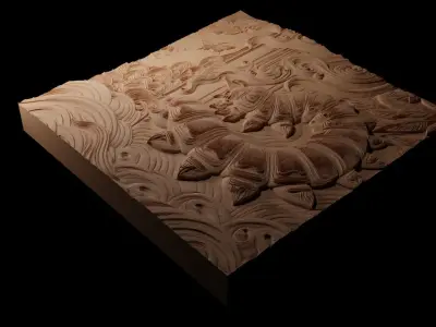 Caterpillar CNC 3d Print High Relief Sand Casting 3D print model