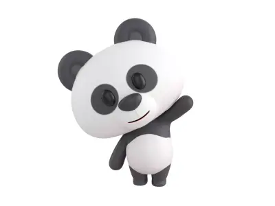 Character129 Rigged Panda 3D model