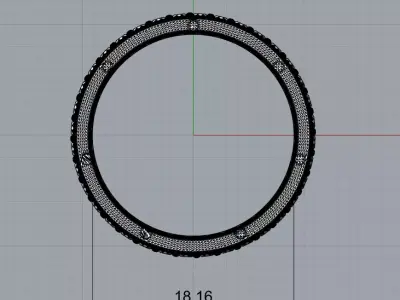 Golden Lumen ring 3D print model