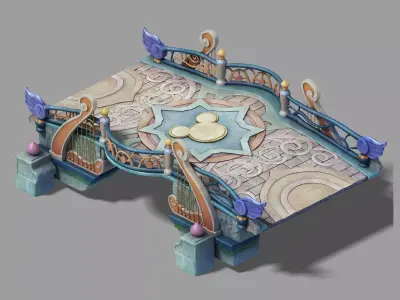 Game main city - Stone Bridge 96 3D model