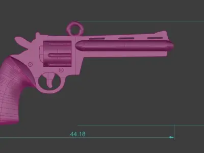 Revolver Pendant Gold Silver Platinum Luxury Jewelry 3D print model