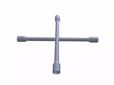 Cross Spanner Low-poly 3D model