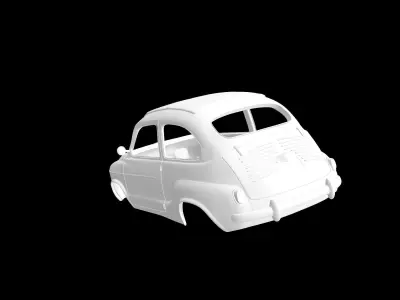 Fiat 600 softtop 3D print model