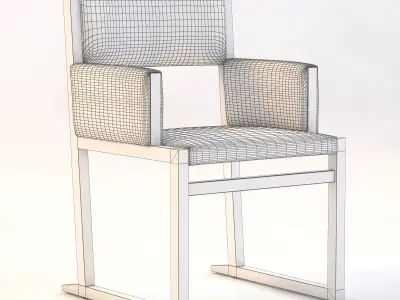  Emily Arm Dining Chair 3D model
