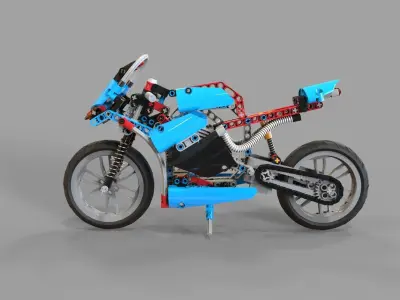 Lego Motorcycles Low-poly 3D model