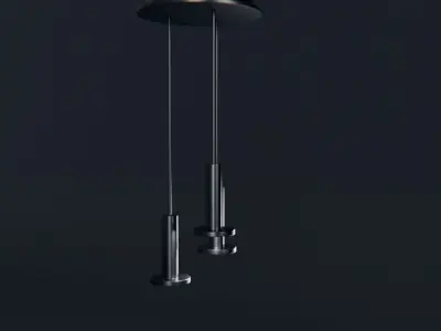 Cielo 3 Chandelier 2 different colors Low-poly 3D model