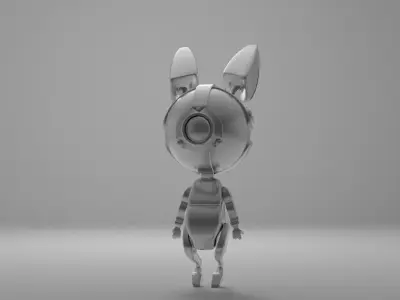 Little Bot Bunny Free 3D model