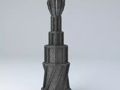 Sci Fi Shapes - Dystopia Building 4 Low-poly 3D model