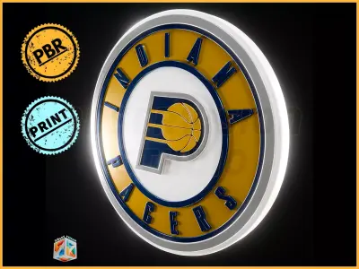 Indiana Pacers logo - Cinematic - 3D print 3D model