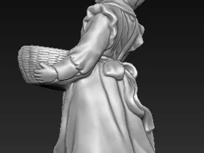 Field Girl 3D Model 3D print model