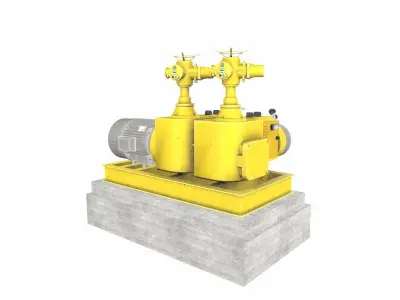 Centrifugal Pump Model Low-poly 3D model