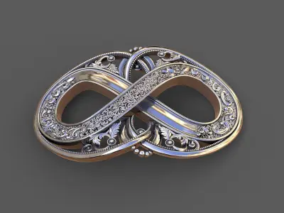 infinty pendent 3D print model