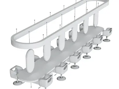 Beauty salon Set 21 3D model