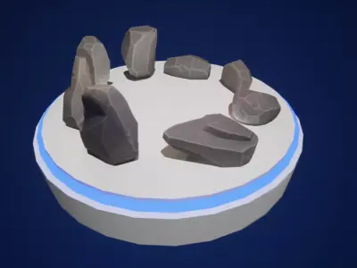 Stylized Rock Pack Free low-poly 3D model