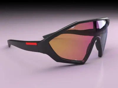 Prada Active PS 10US sport sunglasses  Low-poly 3D model