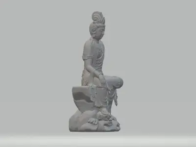 Avalokitesvara Bodhisattva Seated Statue 3D print model